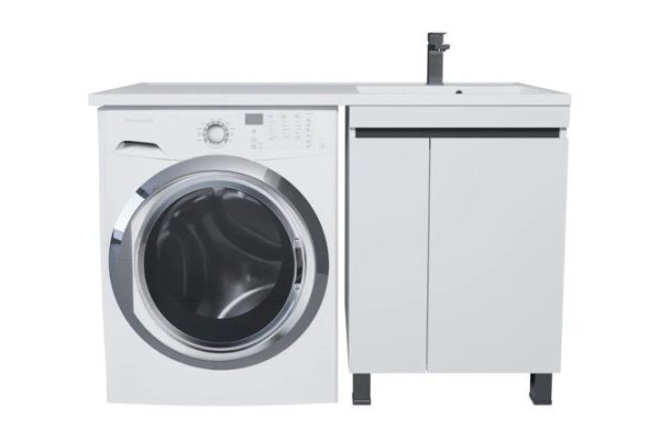 Floor cabinet for washing machine Magenta 5930205157 55 cm, frame color white, facade white, graphite