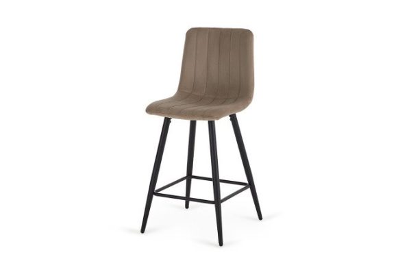 Bar stool Lucca 43.5x99x49 cm, upholstery color beige, legs black