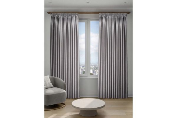 Ribbon curtain Decofest Trinity 200x280 cm, 1 piece, light gray