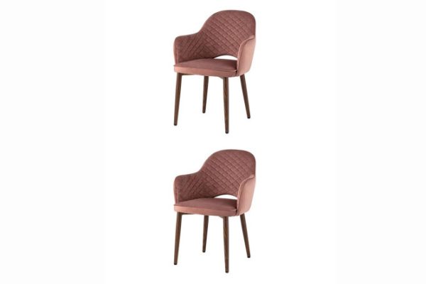 Set of Venus diamond chairs with armrests, 2 pcs. 58.5x82x64.5 cm