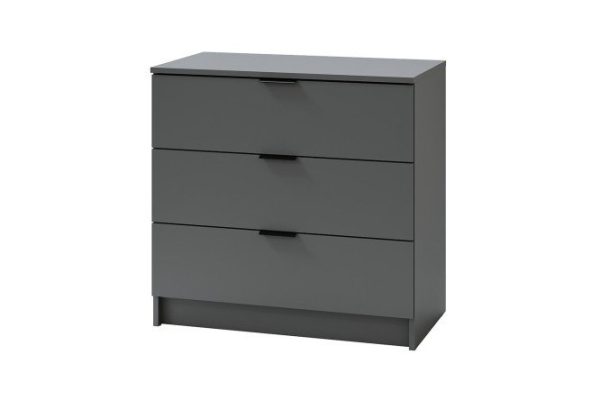 Chest of drawers with 3 drawers Loft anthracite