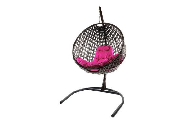 Hanging chair Circle Lux 72x186x102 cm, base and frame color black, finishing black