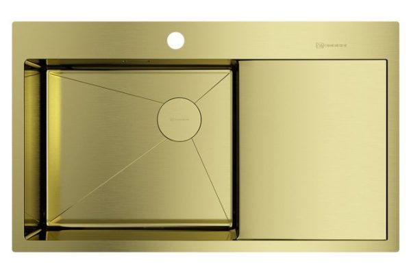 Inset sink with wing OMOIKIRI Akisame 86-L Side-LG 4997045 86x51x20 cm