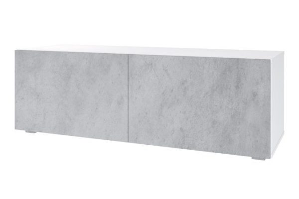 Cabinet Oscar Amika 120x40 with 2 drawers, white / concrete