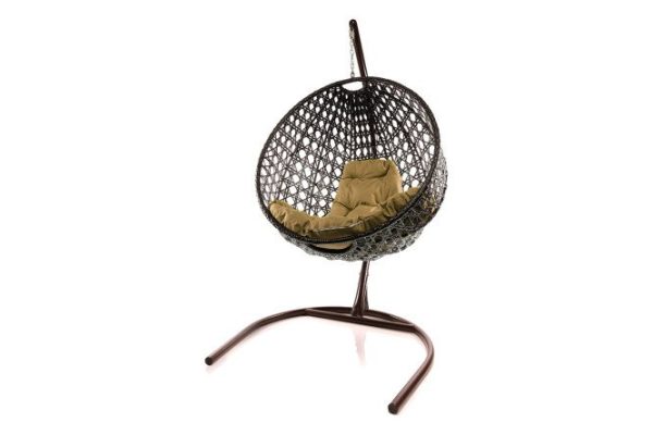 Hanging chair Circle Lux 72x186x102 cm, base and frame color brown, finishing brown