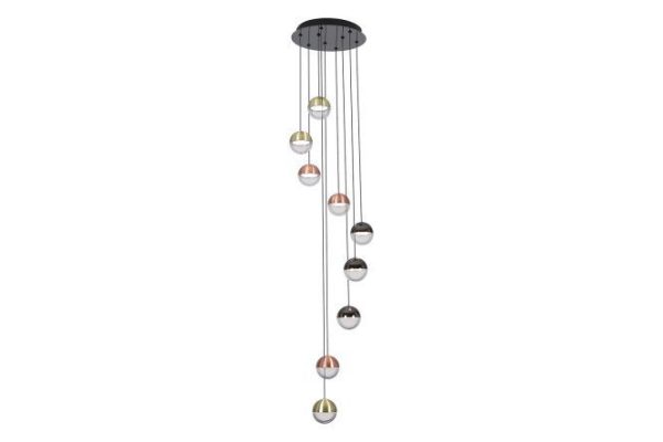 Hanging chandelier FAVOURITE Luna 17 sq.m., LED, 43 cm
