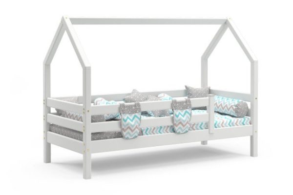 Bed with add-on Sonya 80x190 cm color white translucent