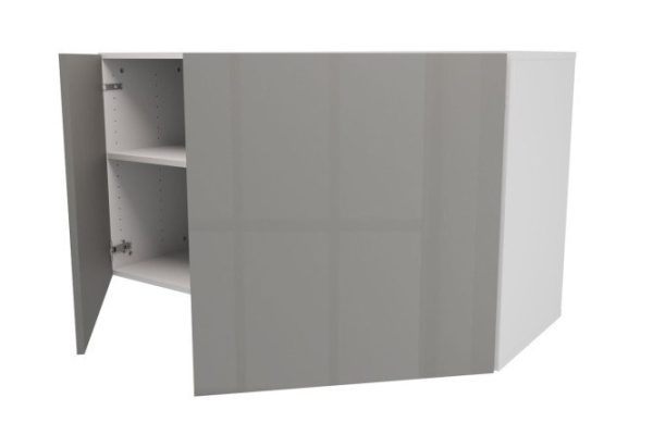 Cabinet with doors Oscar Amika 120x64, white / dusty gray gloss