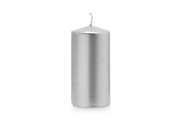 Metallic candle 10 cm, 1 pc.
