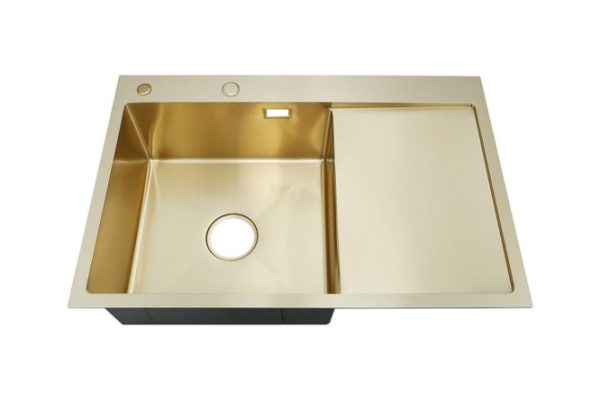 Inset sink with dispenser and wing PMC MRK 7851G-L 78x51x18 cm