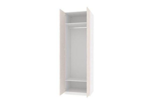 Wardrobe 2-door Oscar Grevy 75x236x59.6 cm, white, Cadena light