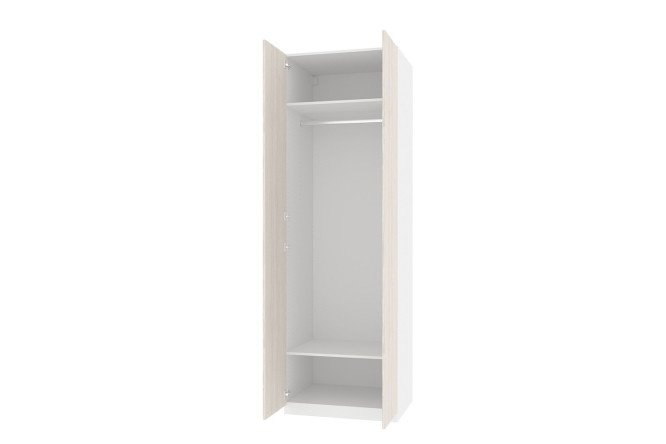Wardrobe 2-door Oscar Grevy 75x236x59.6 cm, white, Cadena light