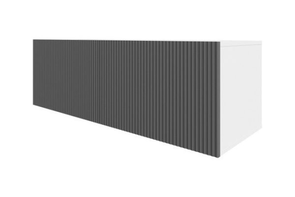 Cabinet Oscar Amelie 120x40 with doors, white / wave graphite