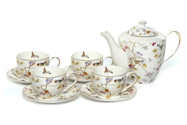 Amai tea set 4 persons, 9 pcs., Porcelain