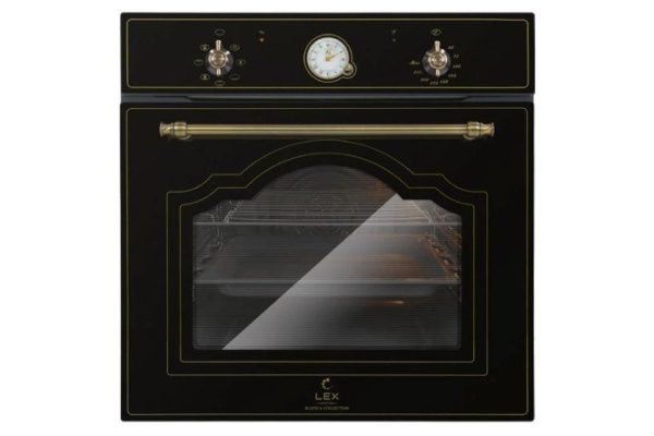 Electric oven LEX EDM 077C BL, black 59.5x59.5x57.5 cm
