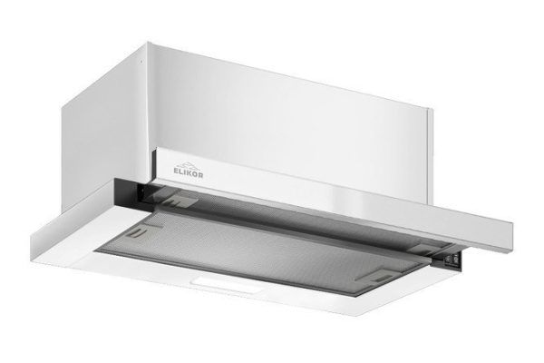Hood ELIKOR Slide glass 60P-1000 KV II M-1000-60-1541 color white, 60x30.3x30.7 cm