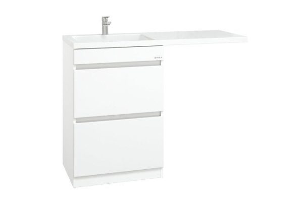 Floor cabinet for washing machine ONIKA Milton 105801 58 cm, frame color white, facade white