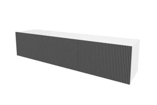 Cabinet Oscar Amelie 180x40 with doors, white / wave graphite