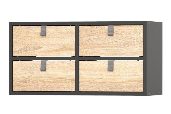 Rack 2 sections Bricks anthracite / sonoma oak