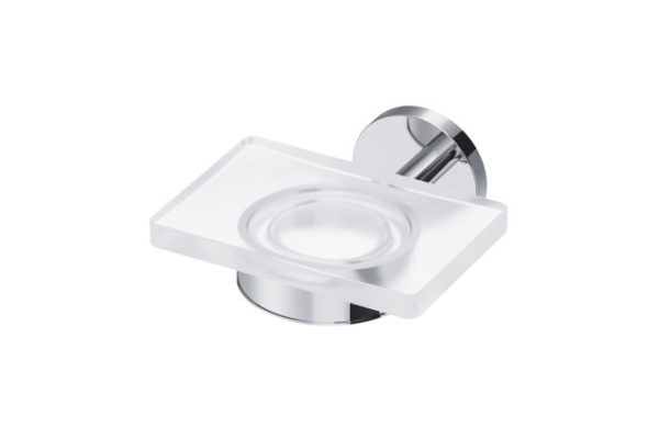 Wall-mounted soap dish with holder AM.PM X-Joy A85A34200 Glass, screw fastening