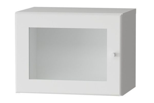 Mezzanine with glass doors bookcase Harris 40 cm