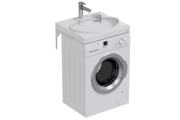 Wall-hung washbasin SANTA Saturn above the washing machine Wall-hung, 60x11x55 cm