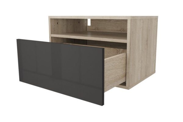 Cabinet with shelf and drawer Oscar Amika 60x40 with push-to-open, Sonoma oak