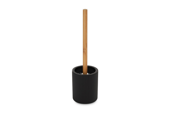 Toilet brush in stand EVIO Bamboo 10x38x10 cm, Plastic