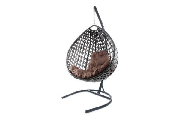 Hanging chair Drop Lux 72x186x98 cm, base and frame color gray, finishing gray