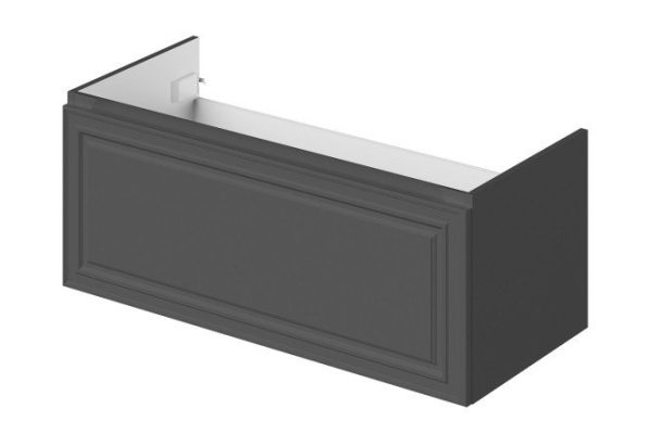 Wall-mounted sink cabinet Verona 2.0 99.8 cm, frame color graphite, facade graphite