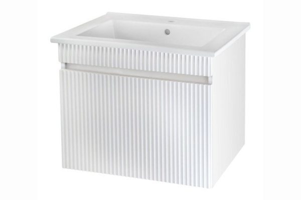 Hanging cabinet RUNO Modena 71.8 cm, frame color white, facade white