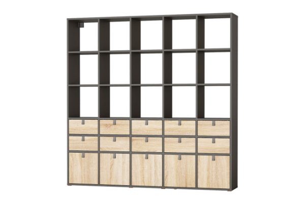 Bricks rack 25 sections with drawers and doors