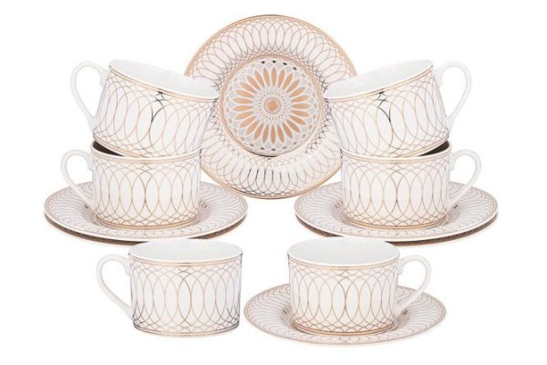 Tea set Lefard Triumph 6 persons, 12 pcs., Porcelain