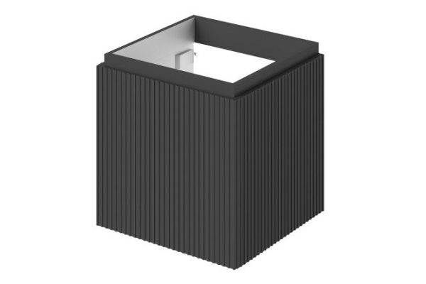 Wall-mounted sink cabinet Band right 50 cm, frame color graphite, facade graphite