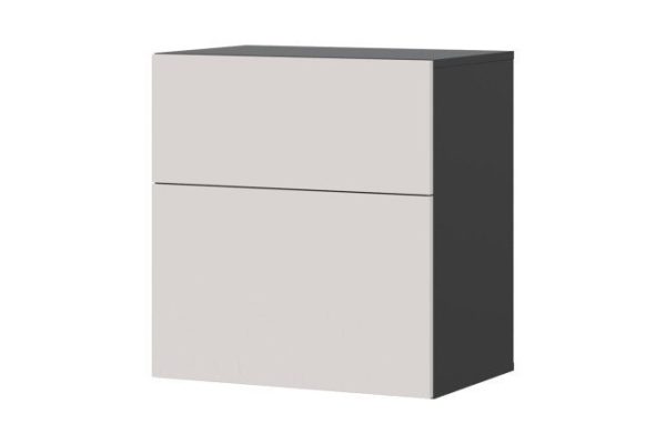 Cabinet Oscar Moon 60x64 with 2 drawers, anthracite / Santiago soft